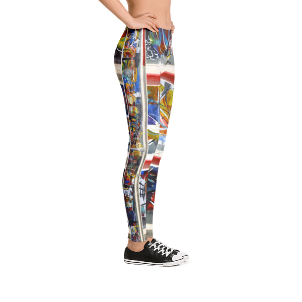 The Pacific and Brooks Mural Leggings - Hinneline - David Hinnebusch Designs