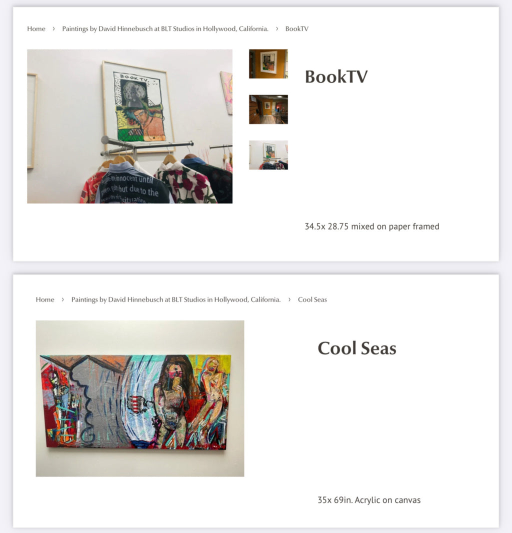 Free PDF Catalog of David Hinnebusch artwork at BLT Studios