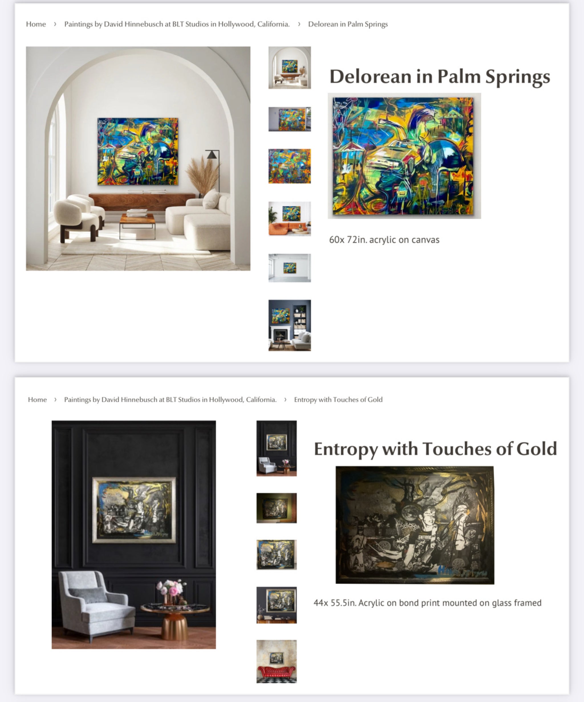 Free PDF Catalog of David Hinnebusch artwork at BLT Studios