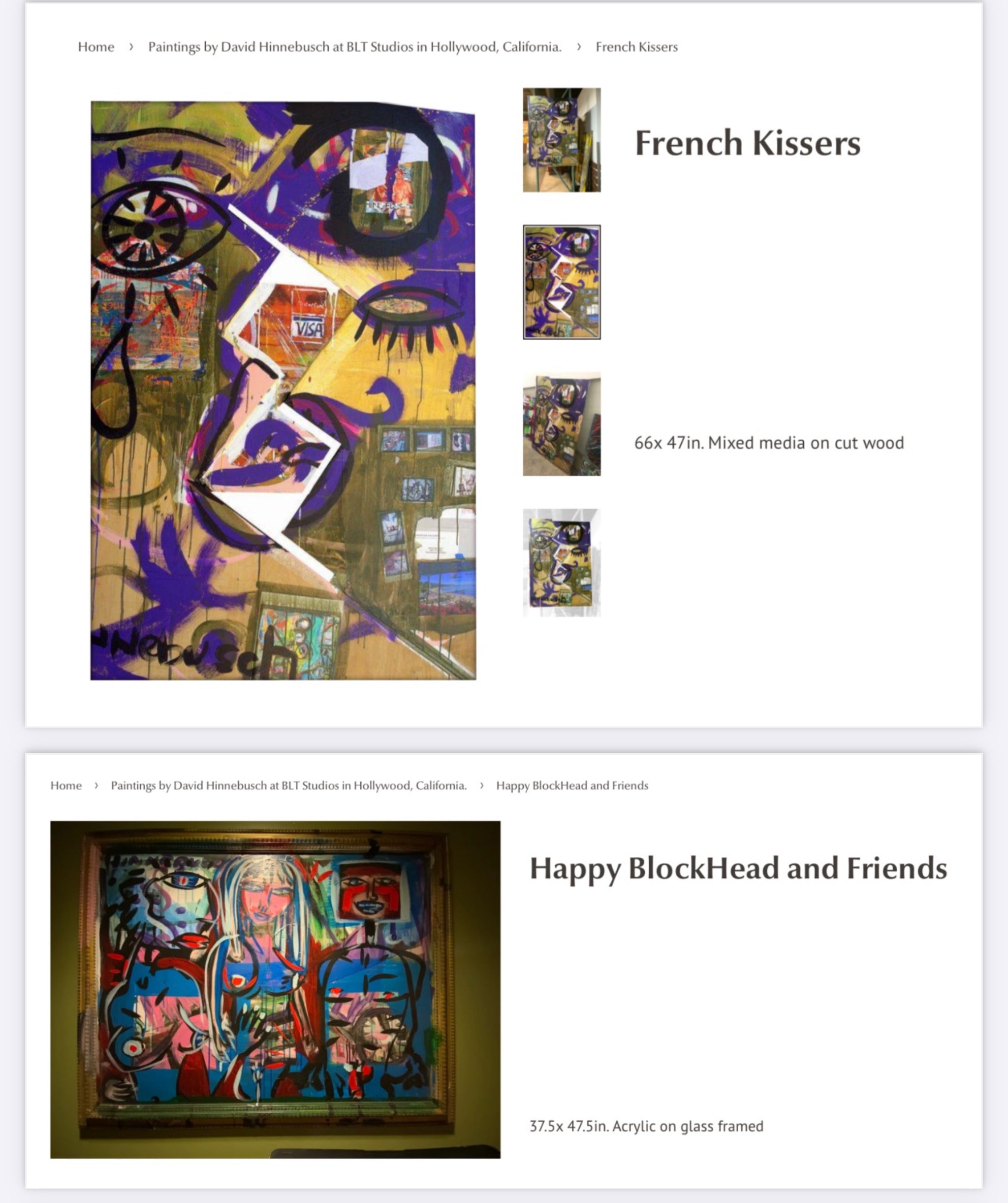 Free PDF Catalog of David Hinnebusch artwork at BLT Studios