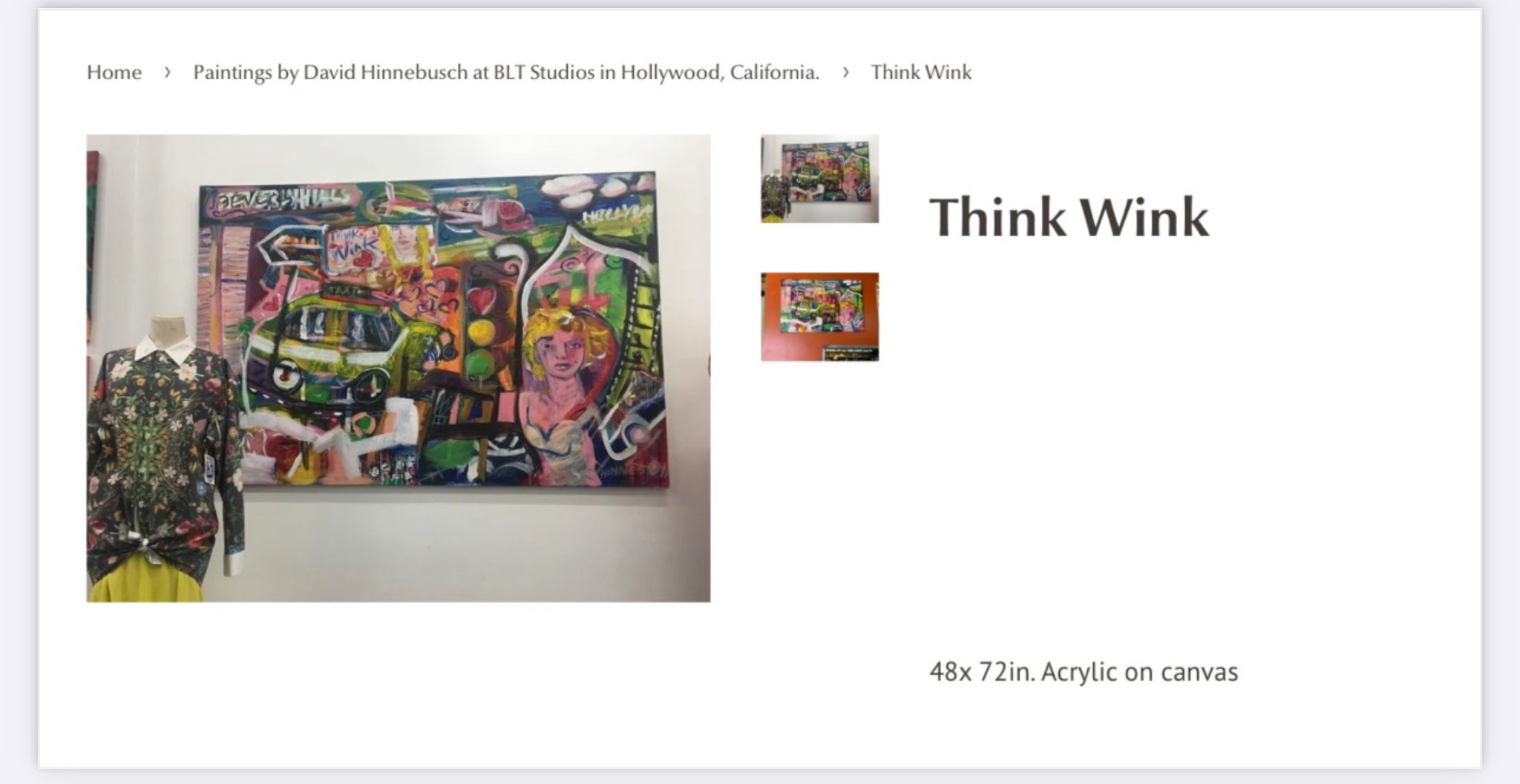 Free PDF Catalog of David Hinnebusch artwork at BLT Studios