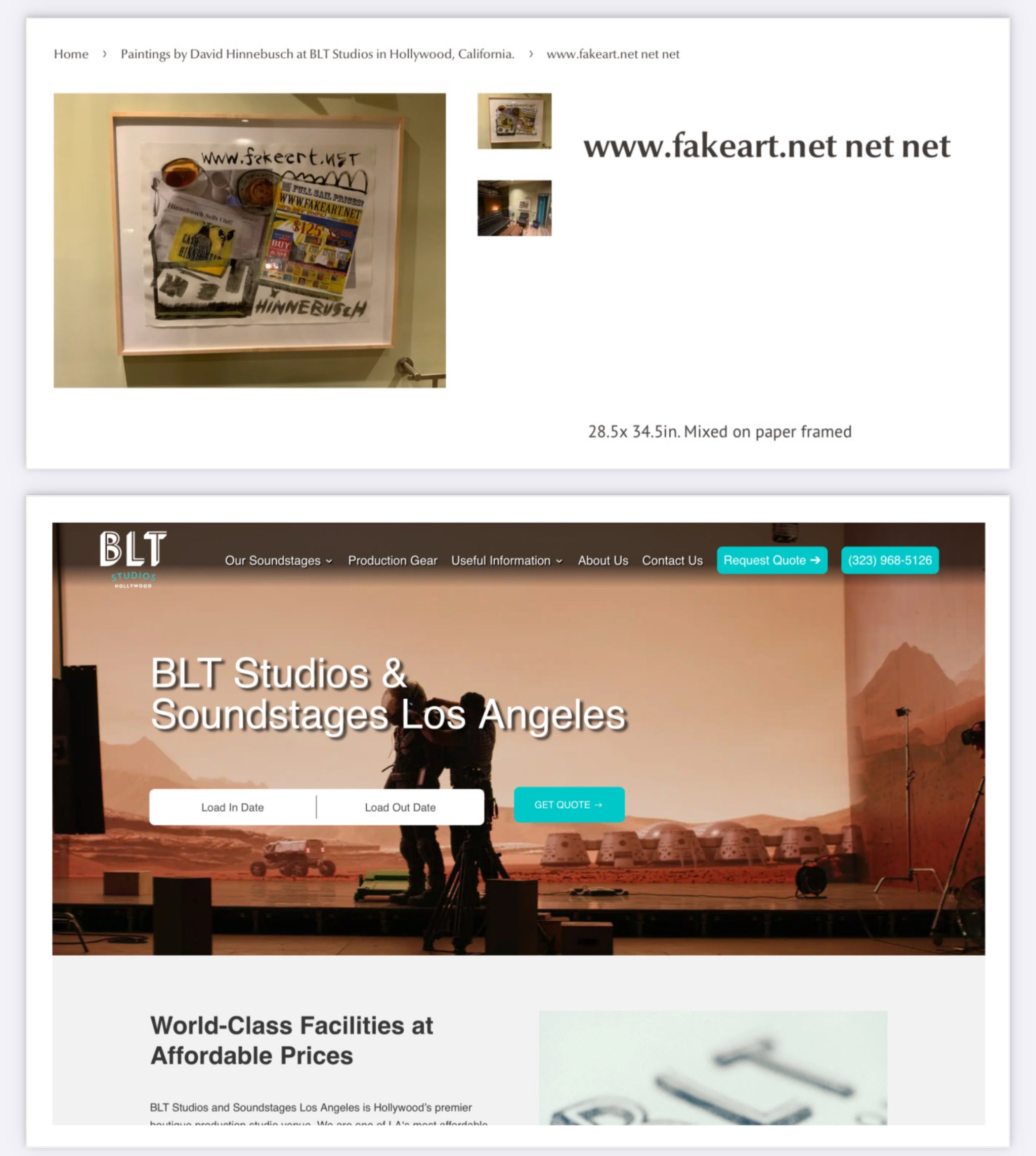 Free PDF Catalog of David Hinnebusch artwork at BLT Studios