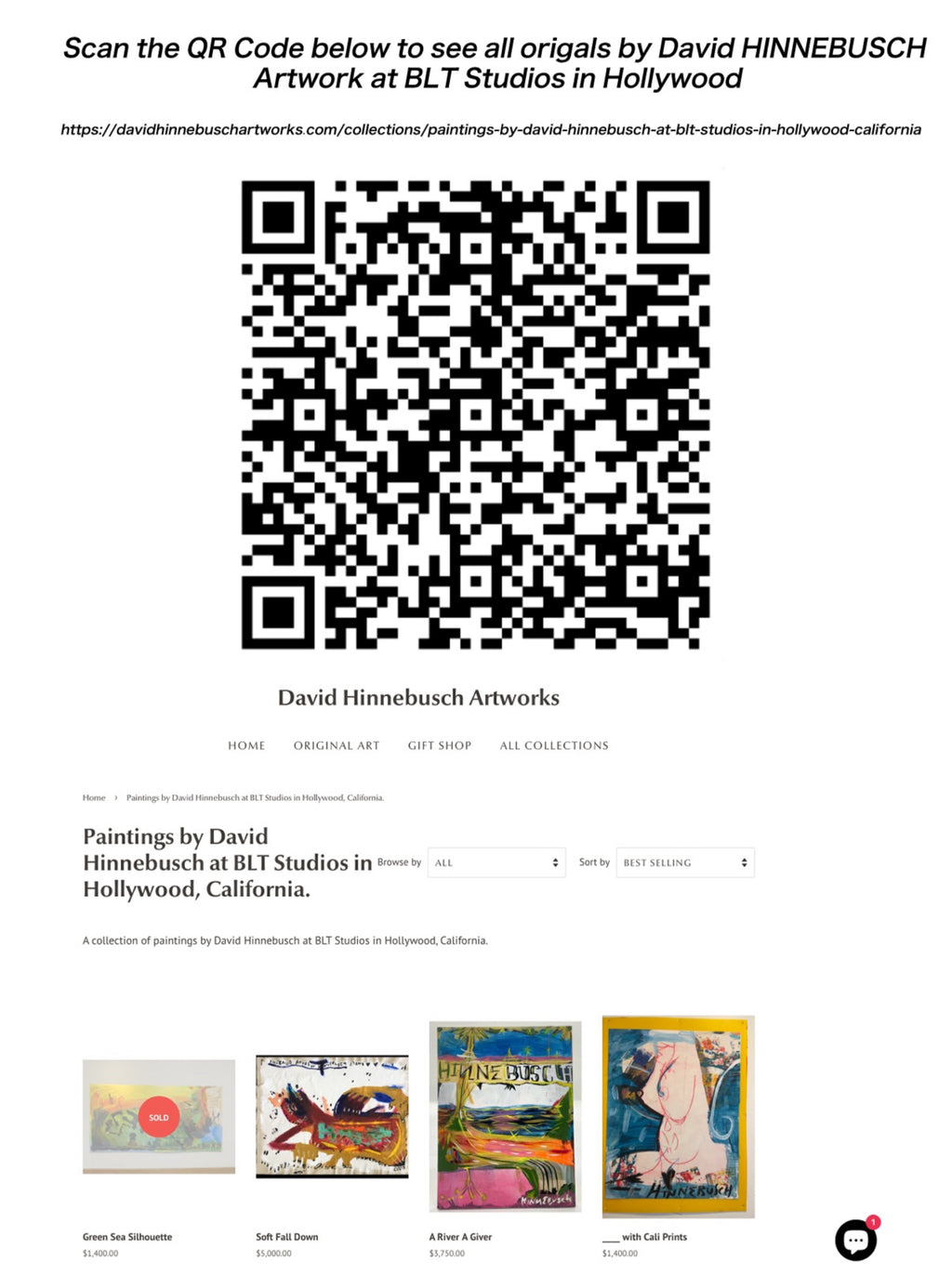 Free PDF Catalog of David Hinnebusch artwork at BLT Studios