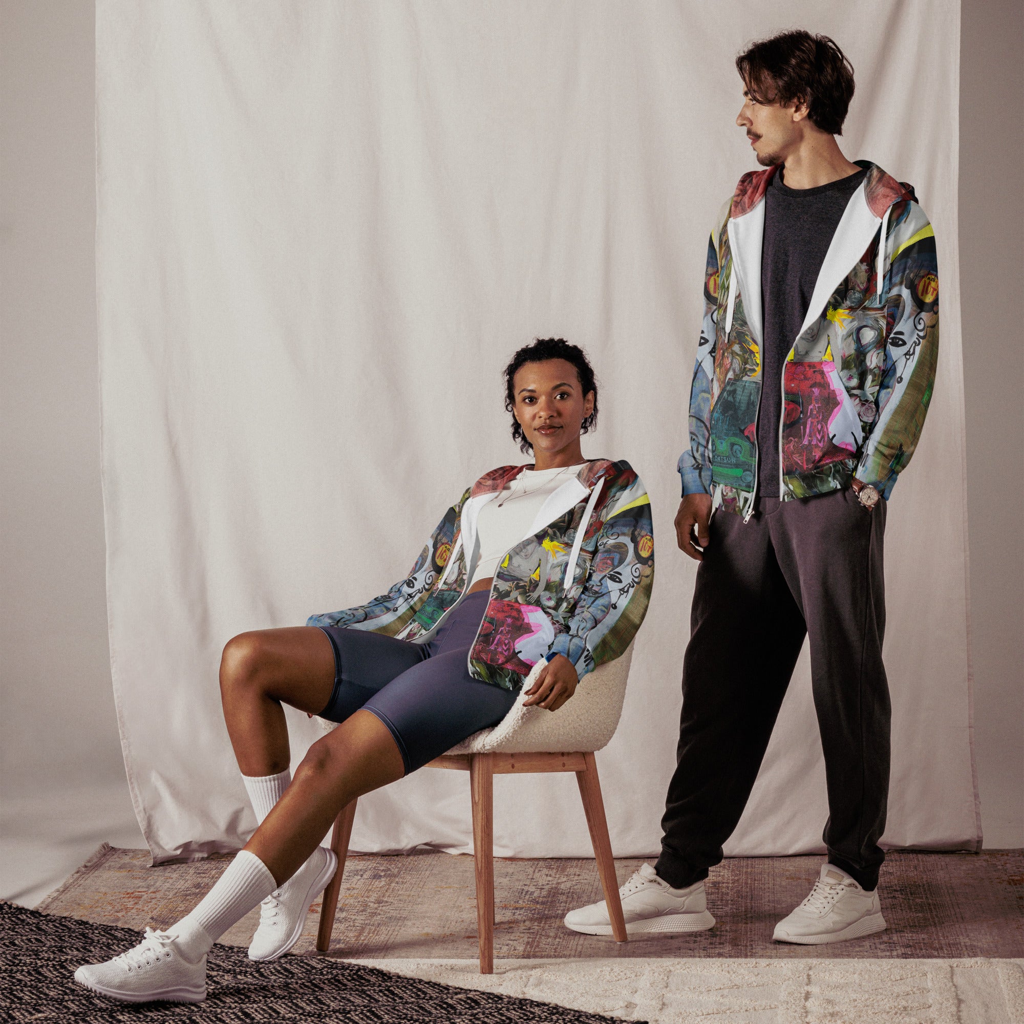 Hennabush Art Mash | Unisex zip hoodie