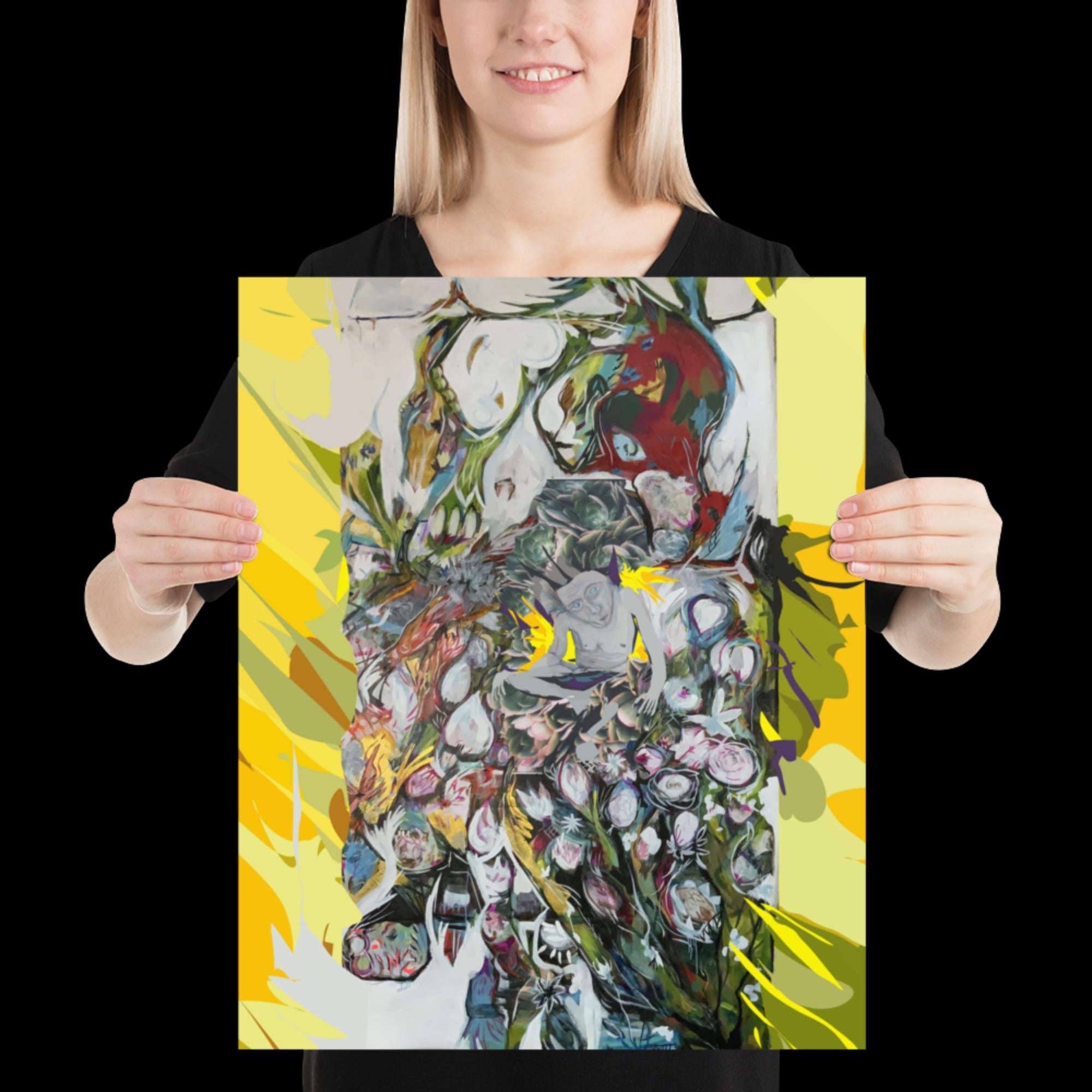 Self Portrait in a Flower Pot - Poster