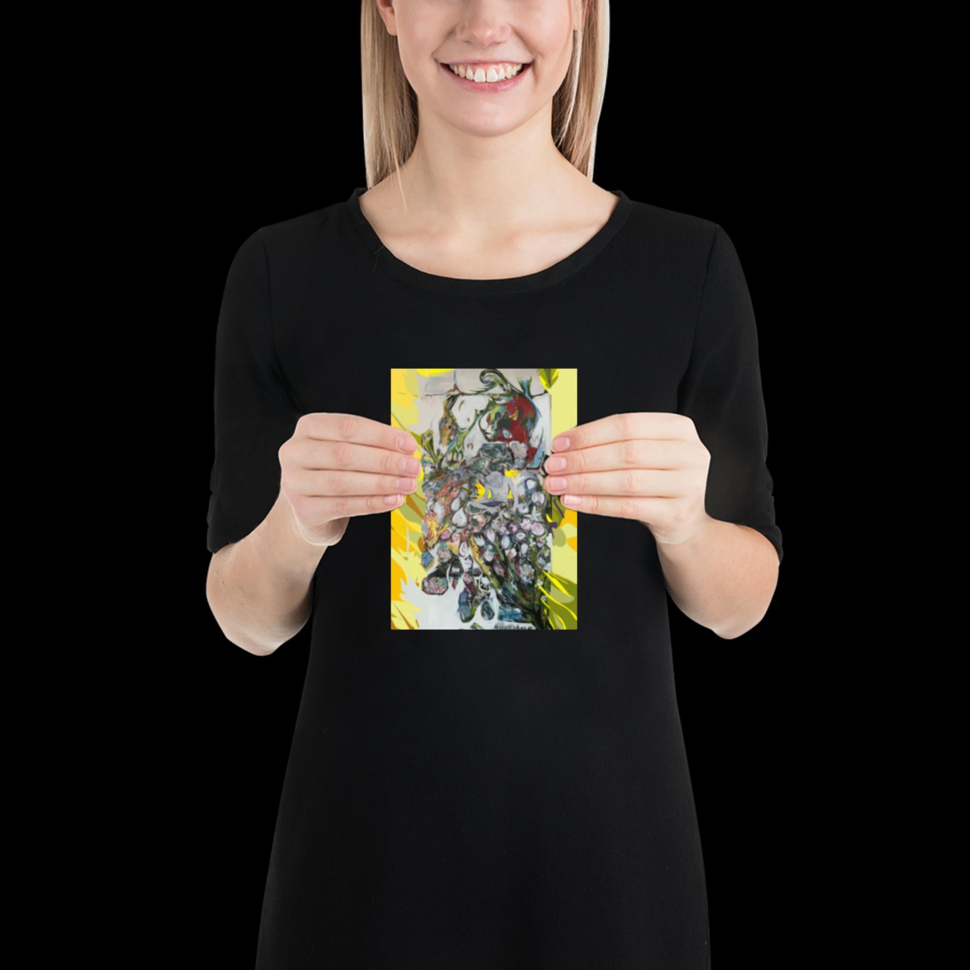 Self Portrait in a Flower Pot - Poster