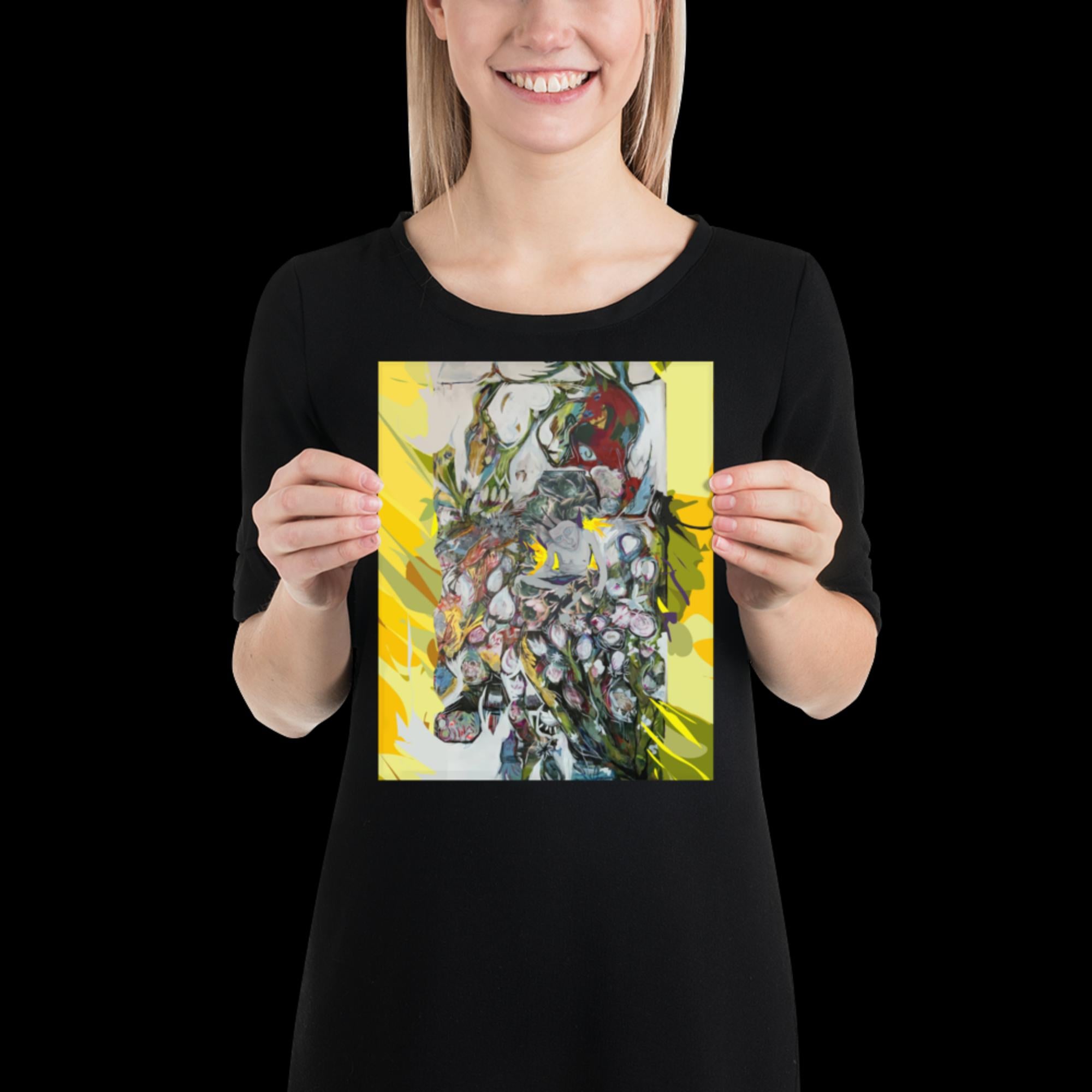 Self Portrait in a Flower Pot - Poster