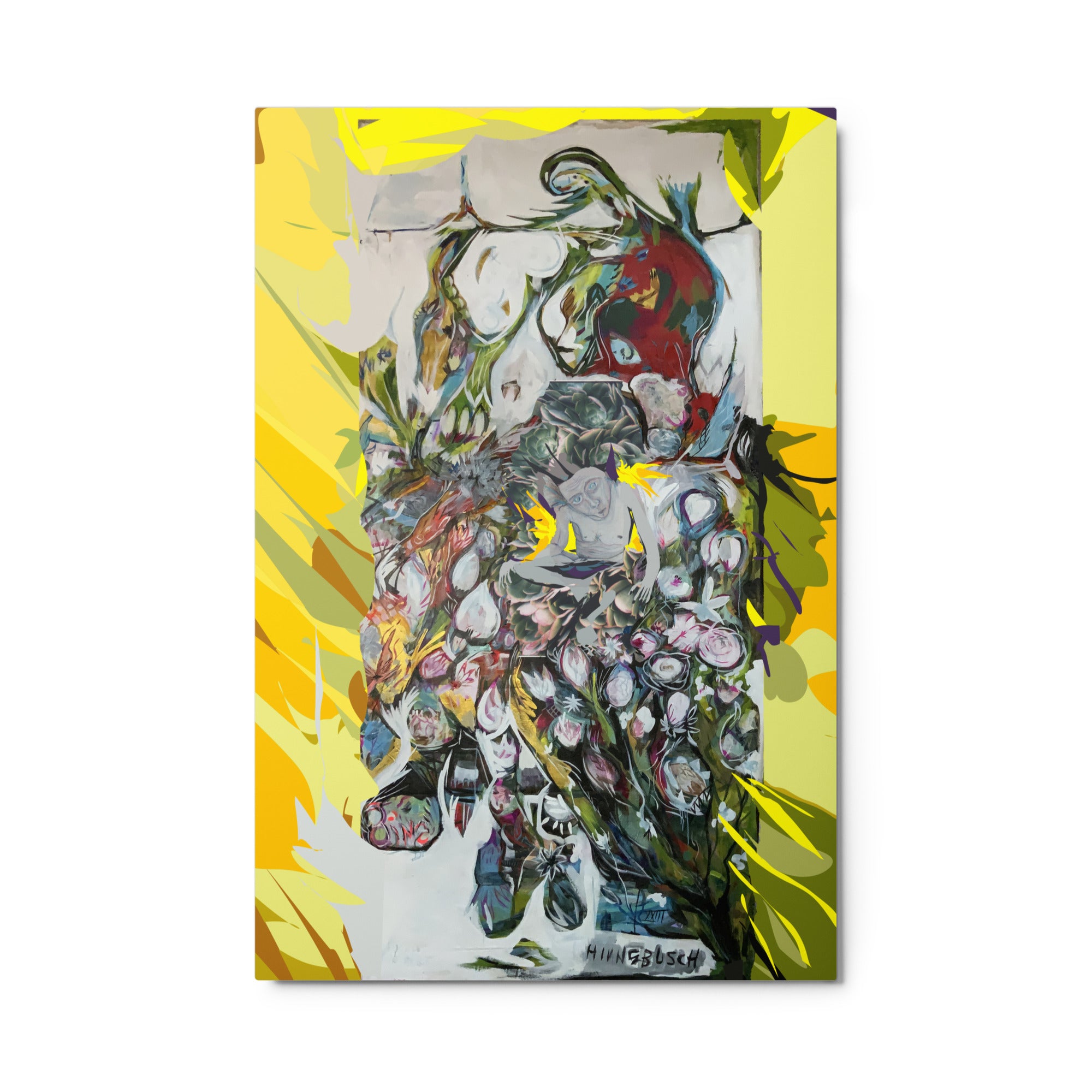 Self Portrait in a Flower Pot - Metal prints