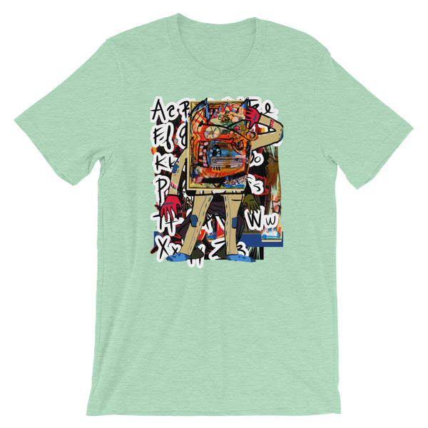 Robot with a C-10 Grill 1 - David Hinnebusch Comix - Short-Sleeve Unisex T-Shirt