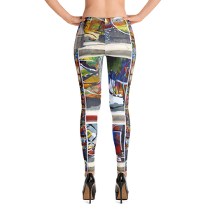 The Pacific and Brooks Mural Leggings - Hinneline - David Hinnebusch Designs