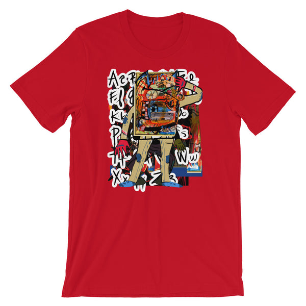 Robot with a C-10 Grill 1 - David Hinnebusch Comix - Short-Sleeve Unisex T-Shirt