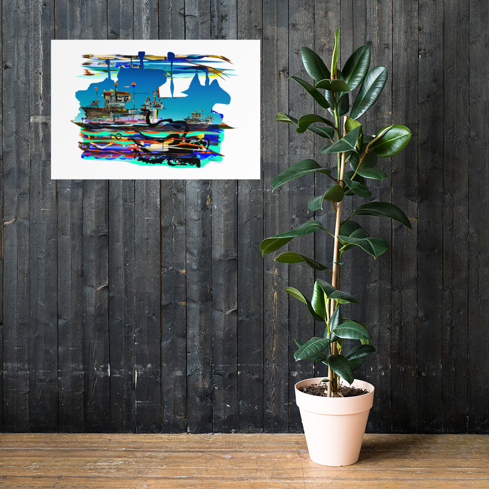 Ocean Airports - David Hinnebusch Comix - Photo paper poster