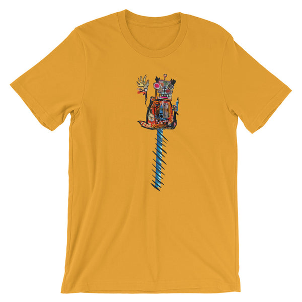 Robot with a C-10 Grill 6 - David Hinnebusch Comix - Short-Sleeve Unisex T-Shirt