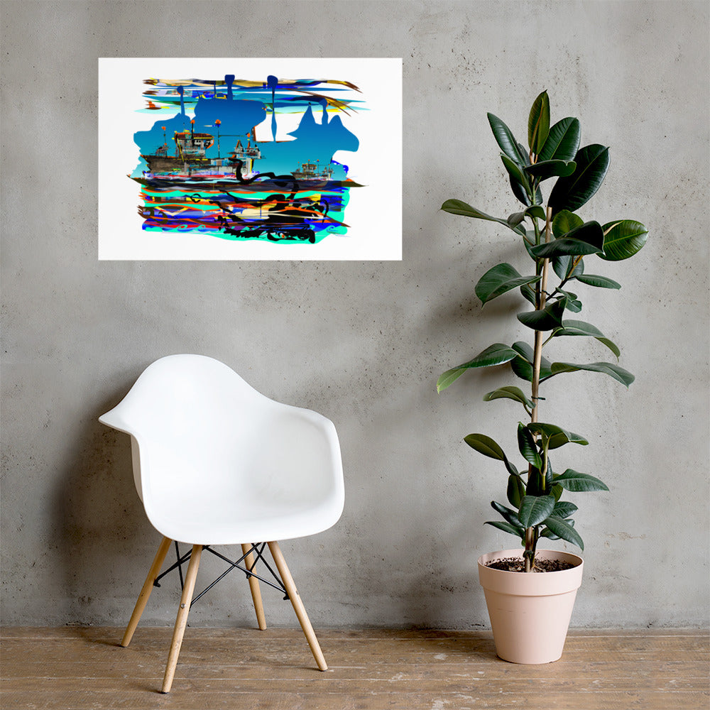 Ocean Airports - David Hinnebusch Comix - Photo paper poster