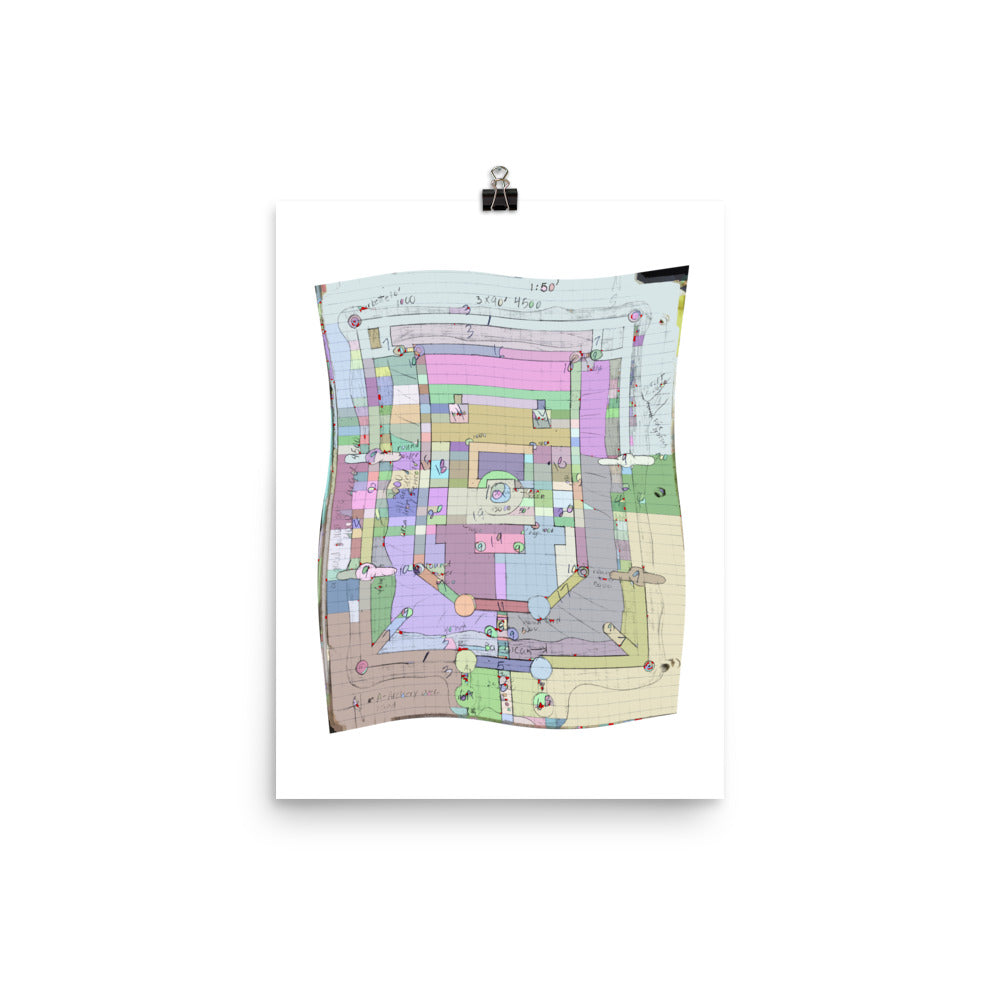 Paisley Dungeon Map Flag - David Hinnebusch Comix -  Photo paper poster
