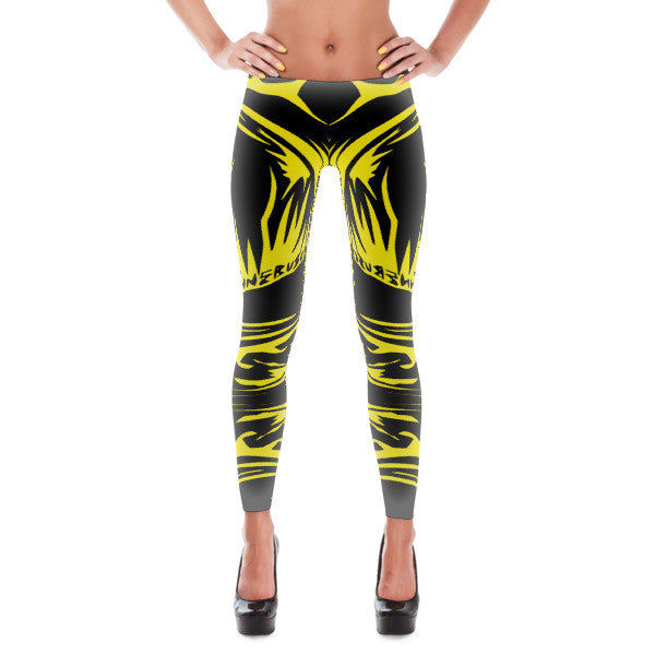 Bolt Waves Electric Shock - David Hinnebusch Artwork & Designs - Leggings