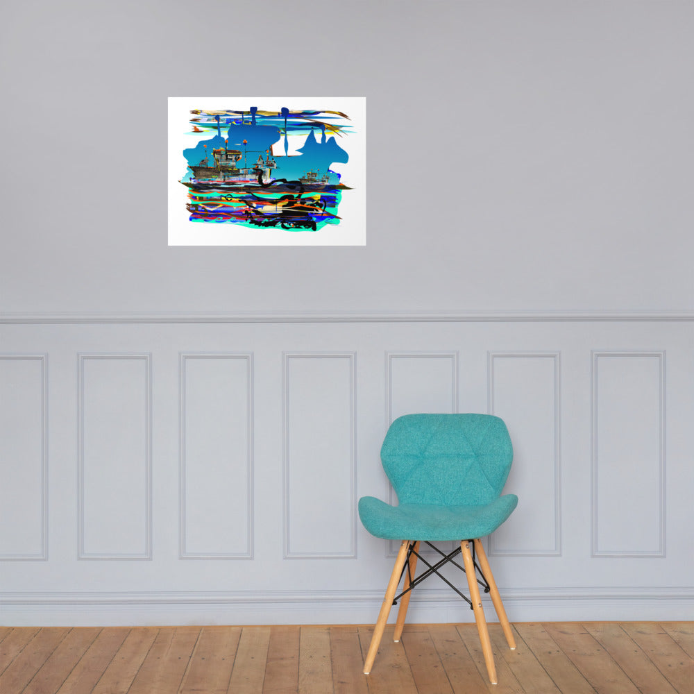 Ocean Airports - David Hinnebusch Comix - Photo paper poster